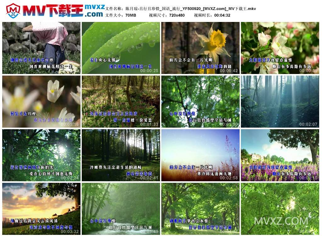 陈月琼-且行且珍惜_国语_流行_YF500920